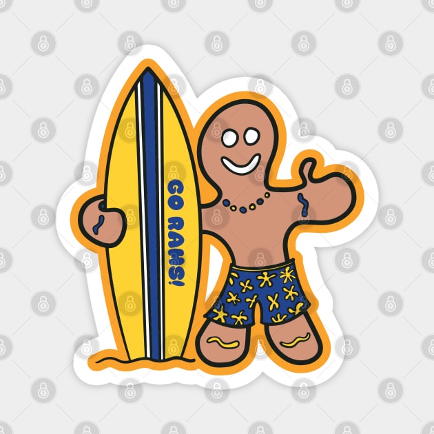 Surfs Up for the LA Rams! Magnet by Rad Love