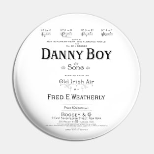 Danny Boy Sheet Music Pin