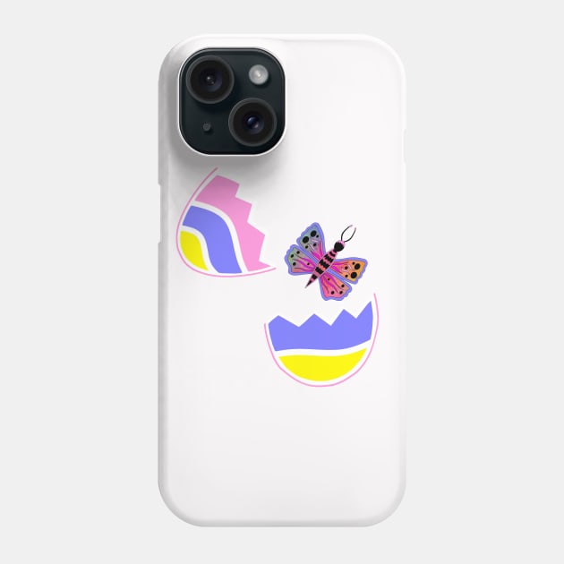 HAPPY Easter  Egg Butterfly - Easter Egg Art Phone Case by SartorisArt1