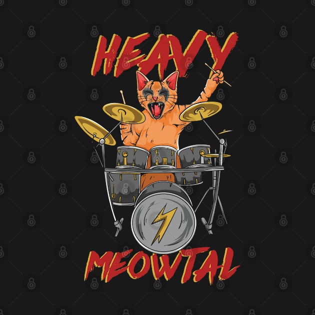 Heavy Meowtal - Heavy Metal Cat by Fresan