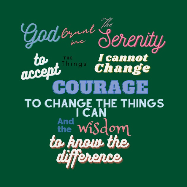 Colorful Serenity Prayer by Gifts of Recovery