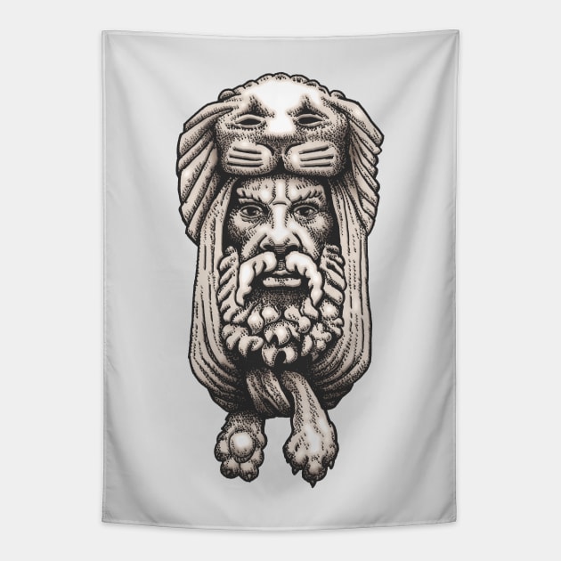 Lion Man Tapestry by ranxerox79