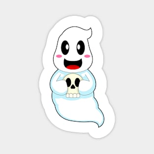 Ghost Halloween Skull Magnet