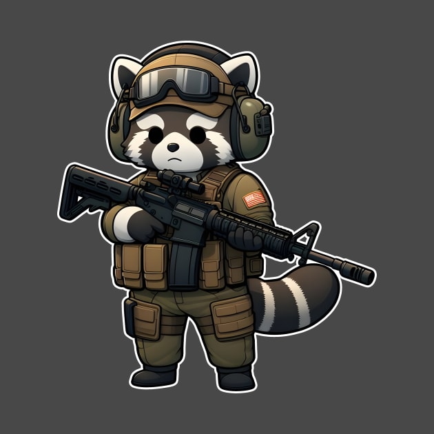 Tactical Tanuki by Rawlifegraphic