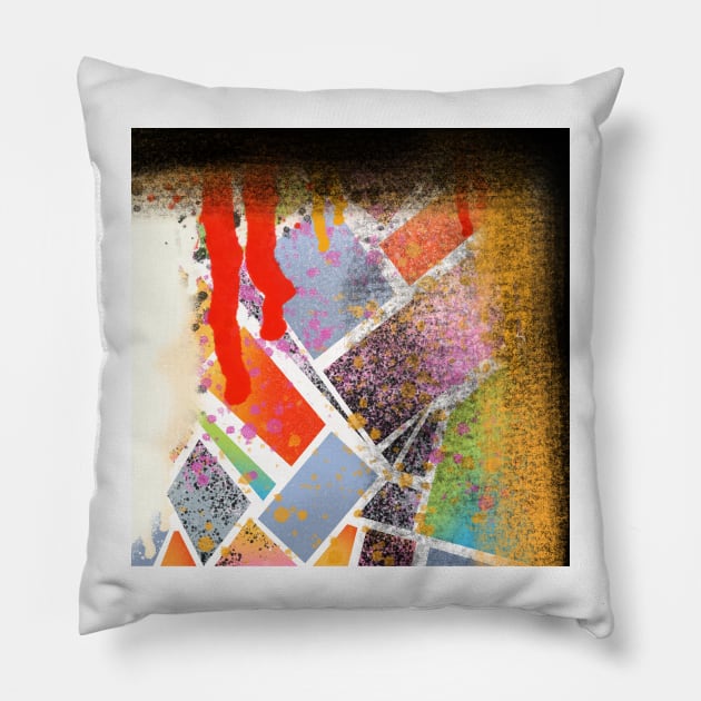 Totally grunge abstract Pillow by stephenignacio