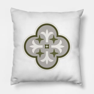 Moroccan Tiles - Olive Green Pillow