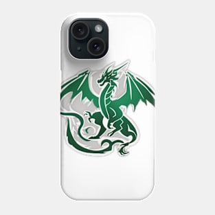 Dragon Emerald Green Shadow Silhouette Anime Style Collection No. 449 Phone Case