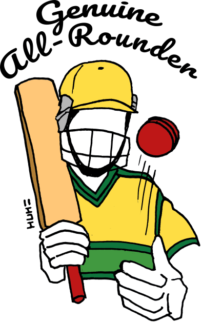 Genuine All Rounder Aussie Cricket Quote T-Shirt Kids T-Shirt by sketchnkustom