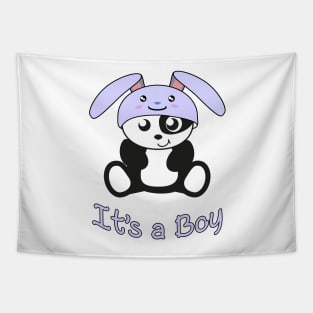Panda, It's a boy, for birth, birthday, baby boy Tapestry