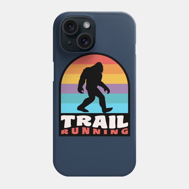 Trail Running Bigfoot Sasquatch Trail Runner Ultra Running Phone Case by PodDesignShop