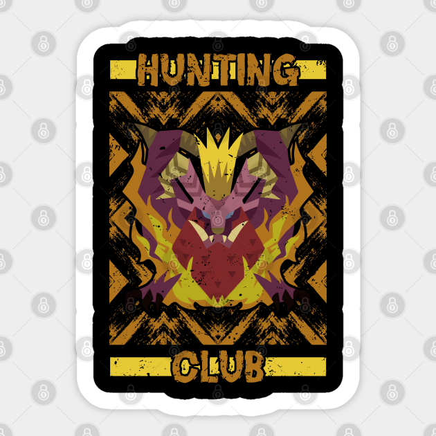 TEOSTRA - HUNTING CLUB - Monster Hunter World - Sticker | TeePublic