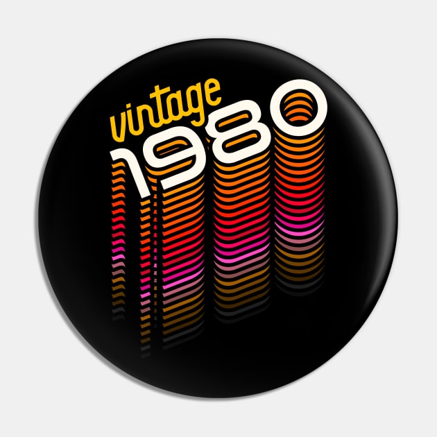 Vintage 1980 ))(( Retro Birthday Year Gift Pin by darklordpug