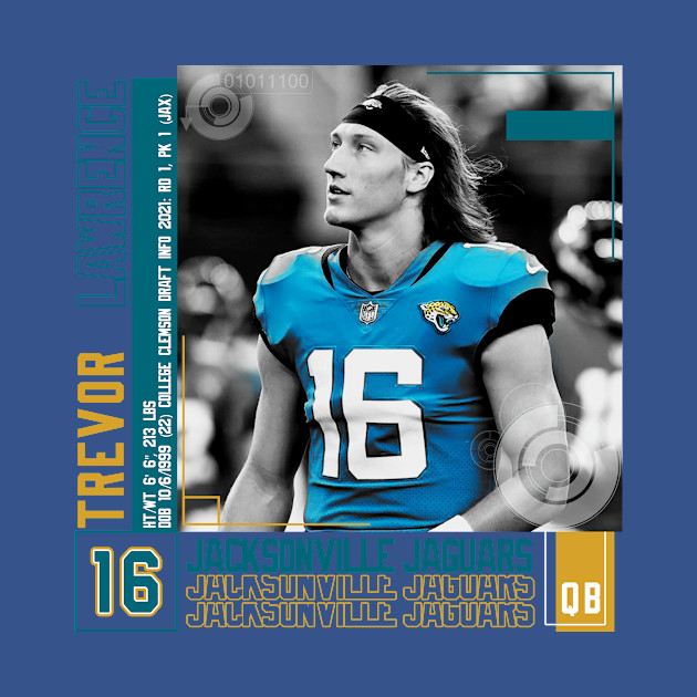 Discover Trevor Lawrence Football Edit Tapestries Jaguars - Trevor Lawrence - T-Shirt