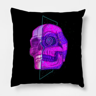 Anime Neon 3d Skull Mystical Retro Skeleton Pillow