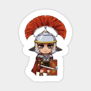 Cute Red Roman Empire Centurion - Soldier Warrior History Magnet