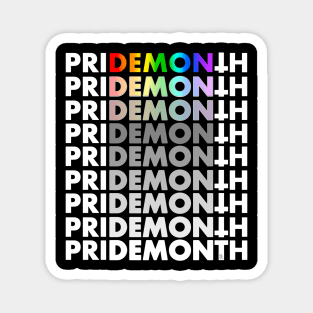 PRIDE DEMON (white text) Magnet