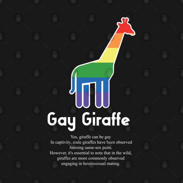 Gay Giraffe G6w - Can animals be gay series - meme gift t-shirt by FOGSJ