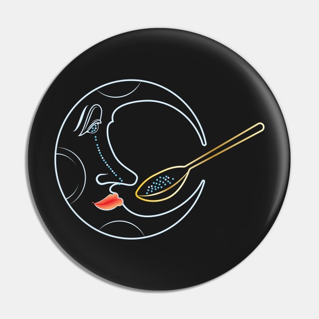 Moon spoon Neon Pin by dojranliev