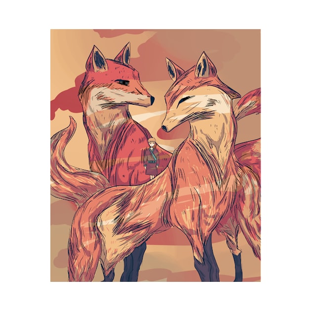 Foxes by haranikala