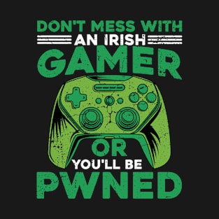 Irish I Was Gaming Funny St Patricks Day Gamer Boys Men Gift T-Shirt