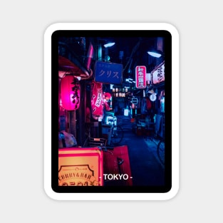 Tokyo Street Neon Synthwave Magnet