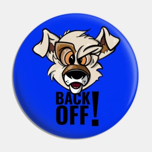 Karate Dog Back Off Pin