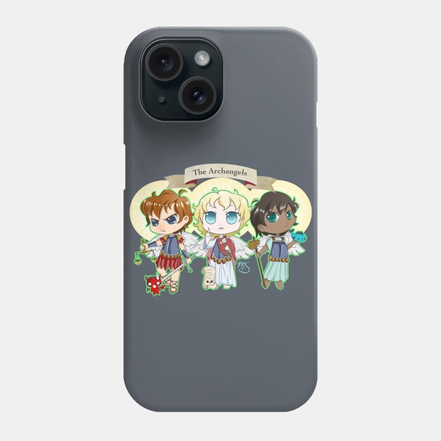 Chibi Archangels Phone Case by Megasha