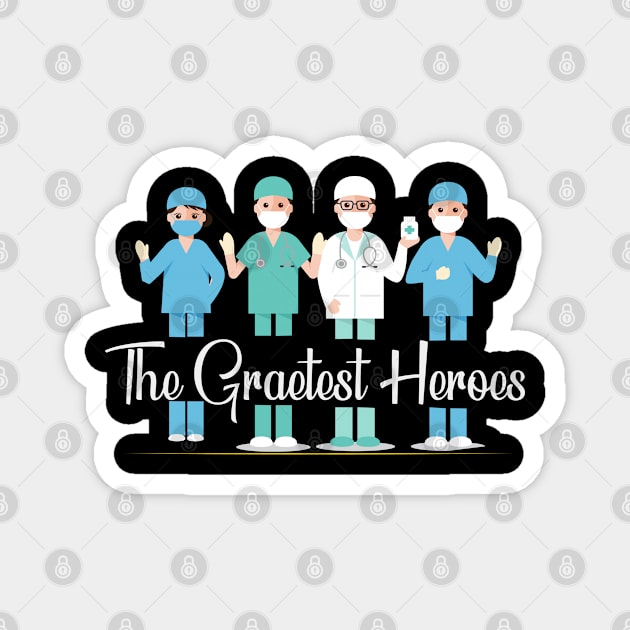 HealthCare Nurse Doctor 2020 Heroes Hospitalist Gift Magnet by Productcy