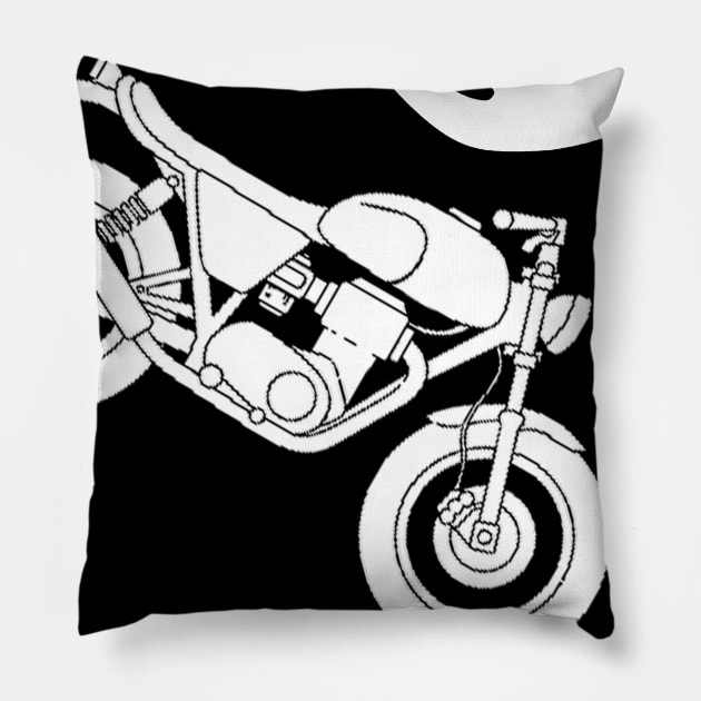 Motorcycle Frequent Flyer Pillow by heryes store