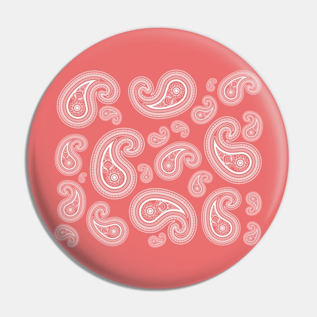 Paisleys on pink Pin by hedehede