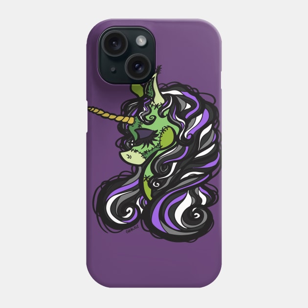 Frankenstein's Unicorn Phone Case by Jan Grackle