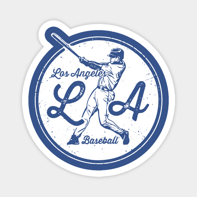 Vintage LA Baseball Magnet by Throwzack