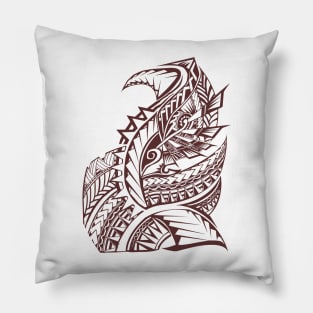 Pacific Island Pattern - Brown Pillow