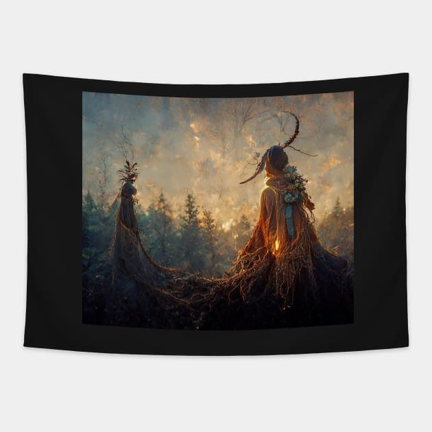 Mystic Forest Series Tapestry by VISIONARTIST