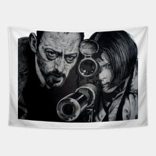 Leon Movie Sniper Training Retro Tapestry