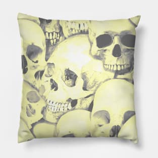 Tiling Desert Yellow Skull Pattern - Sand and Dust Pillow