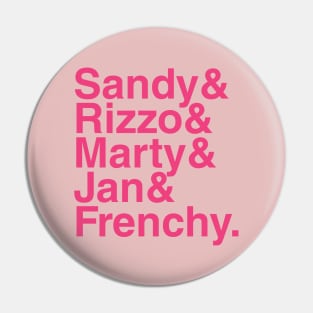 GREASE PINK LADIES Pink Ladies Shirt Pin