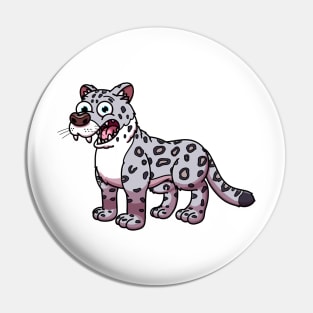 Happy Snow Leopard Pin