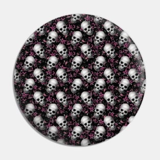 The Floral Skulls Pin