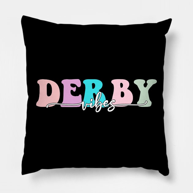 Kentucky Derby Vibes Retro - Funny Derby Kentucky Since Horse Race Vintage Gifts Pillow by Printofi.com