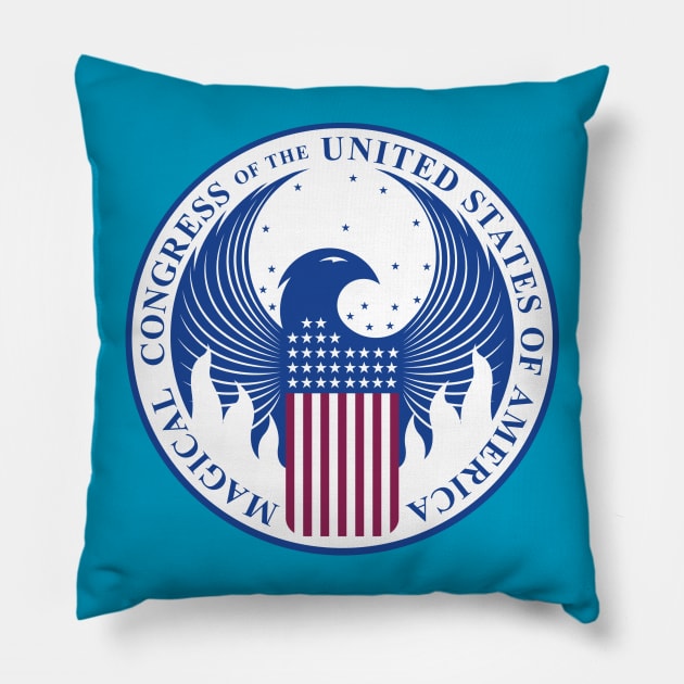 Magical Congress of the United States of America Pillow by SevenHundred