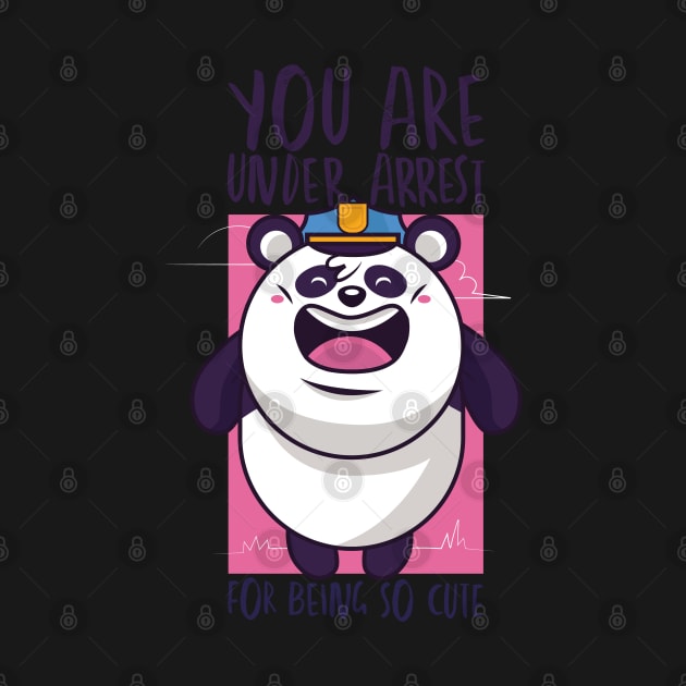 Cute Panda Police Funny Panda by Printroof