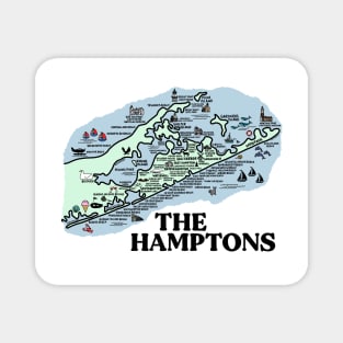 The Hamptons Map Art Magnet