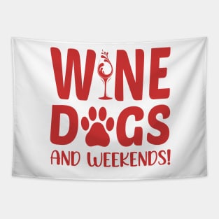 dogs and wine Tapestry