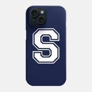 Initial Letter S - Varsity Style Design Phone Case