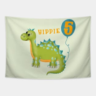 Dinosaur Fifth birthday Tapestry