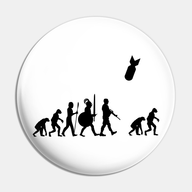 Human Evolution Nuke Restart Evolution Nuclear Bomb Pin Teepublic Stock video footage masiv nuclear bomb explosion creates a nuke mushroom, very dramatic scene. human evolution nuke restart evolution