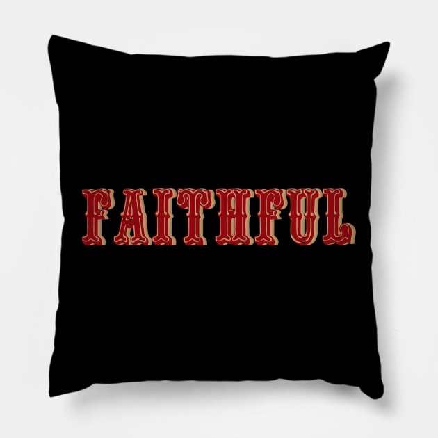 San Francisco 49ers Faithful Pillow by TheRelaxedWolf