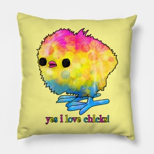 I Love Chicks! Pan Pillow