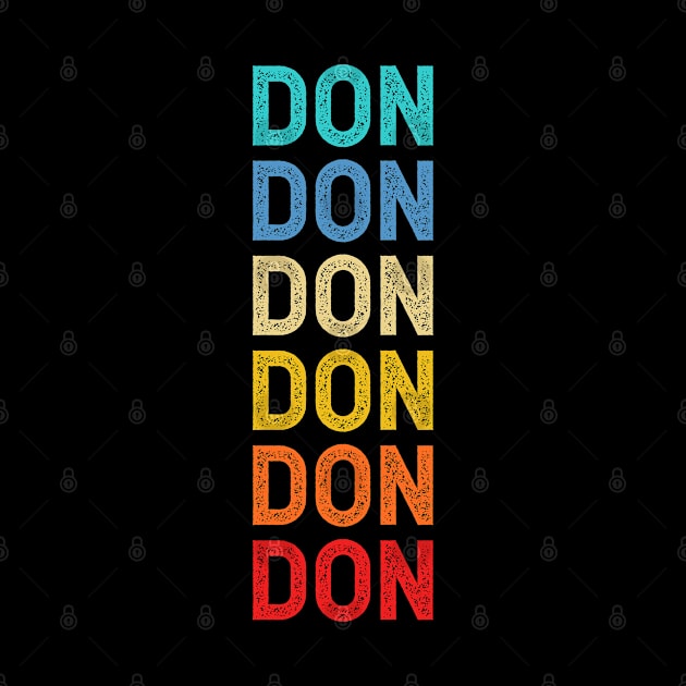 Don Name Vintage Retro Custom Gift Named Don by CoolDesignsDz